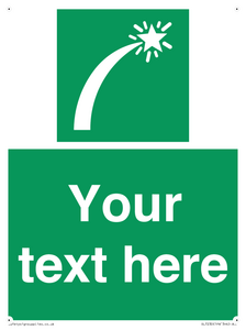 Custom sign safe condition Survival craft distress signal